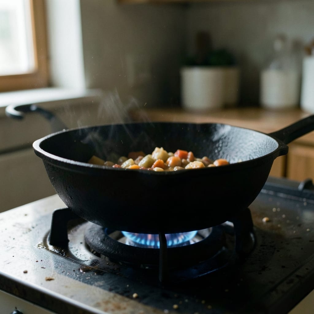 The first pass, in the pan