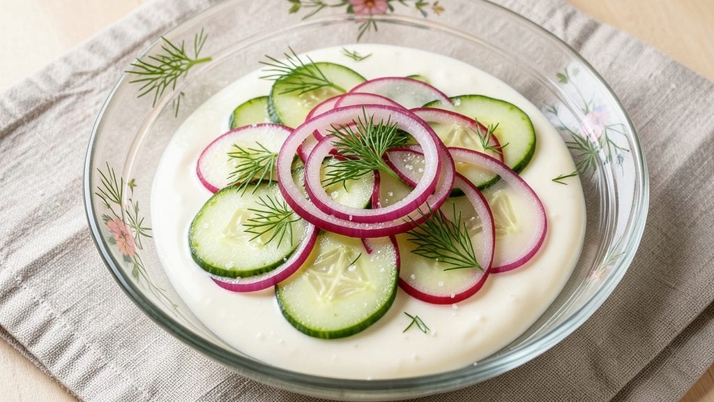 Cucumber Onion Salad White Sauce Recipe: Cool Creamy Dip With Pantry Staples