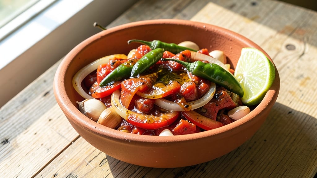 Mexican Red Salsa Sauce Recipe: Blistered Tomato and Garlic Heat