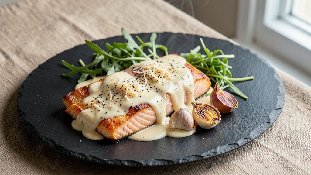 Salmon With Alfredo Sauce Recipe: Buttery Cream Sauce That Pairs Perfectly