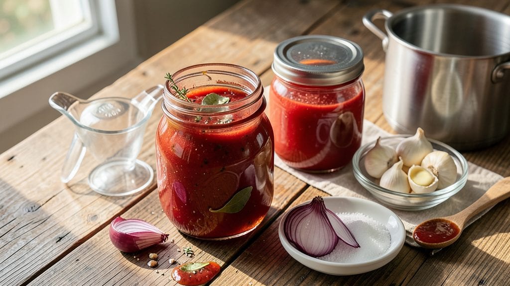Sauce Canning Recipe: Sterilized Jars and Pressure-Cooked Perfection